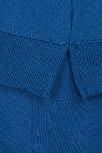 Women’s Cotton Fleece Co-Ord Set – Winter Wear-Teal Blue