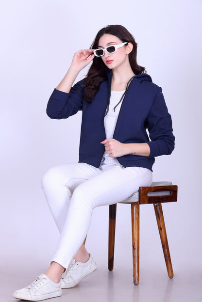 Women’s Winter Hooded Jacket – Bonded Dri-Fit with Fleece Lining