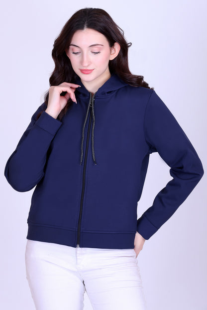 Women’s Winter Hooded Jacket – Bonded Dri-Fit with Fleece Lining