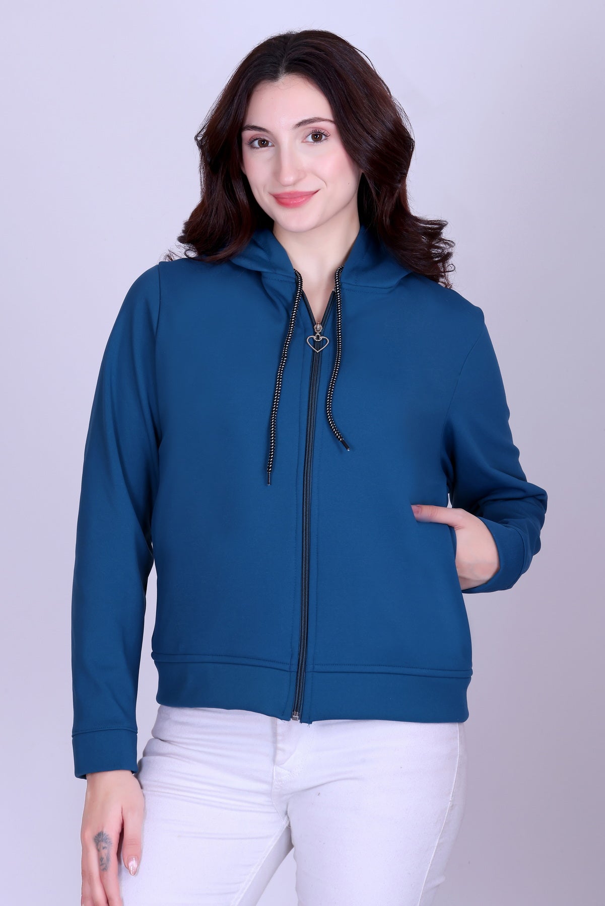 Women’s Winter Hooded Jacket – Bonded Dri-Fit with Fleece Lining