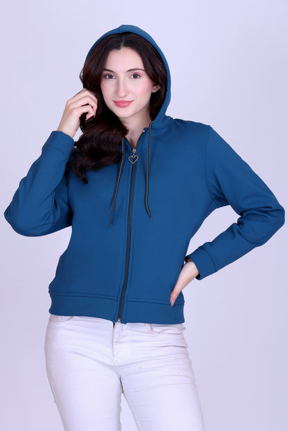 Women’s Winter Hooded Jacket – Bonded Dri-Fit with Fleece Lining