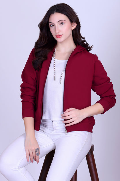 Women’s Winter Hooded Jacket – Bonded Dri-Fit with Fleece Lining