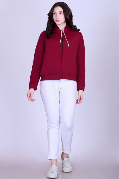 Women’s Winter Hooded Jacket – Bonded Dri-Fit with Fleece Lining