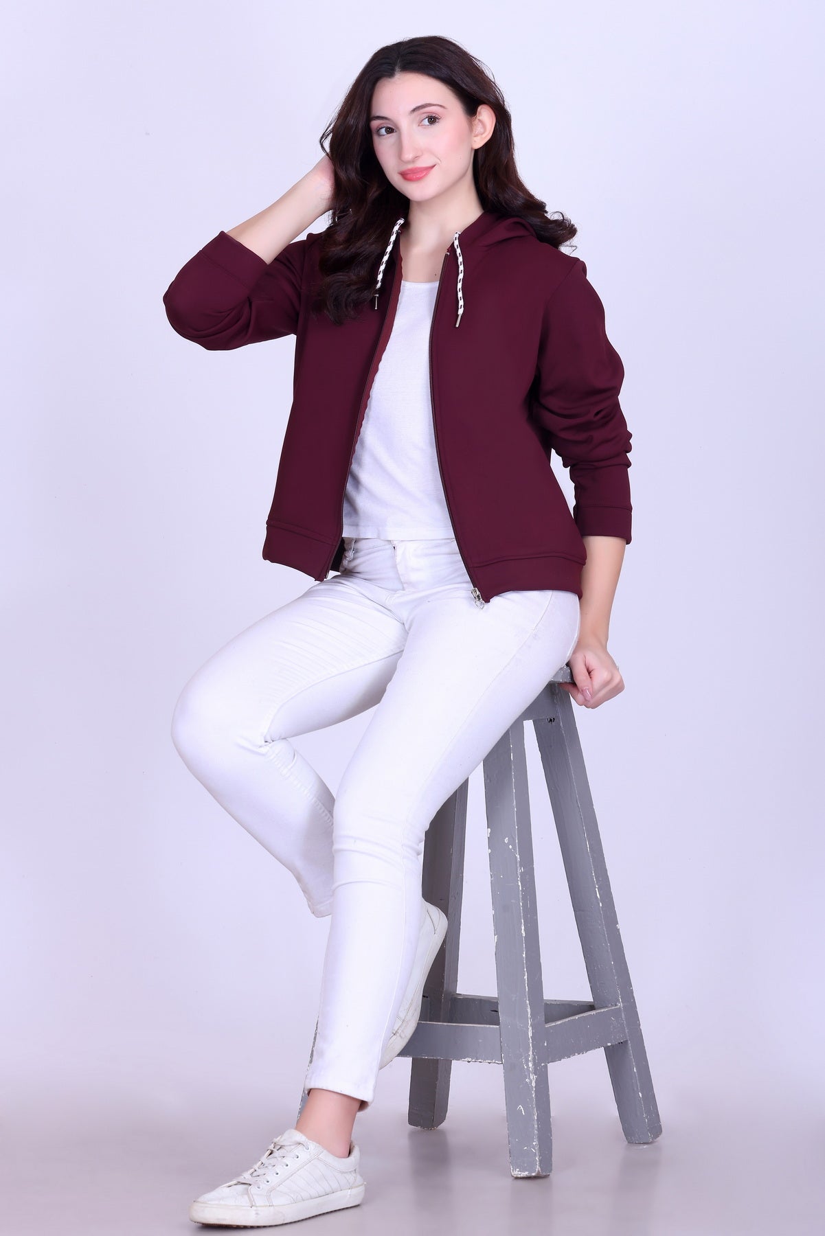 Women’s Winter Hooded Jacket – Bonded Dri-Fit with Fleece Lining