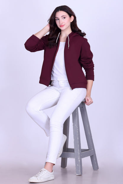 Women’s Winter Hooded Jacket – Bonded Dri-Fit with Fleece Lining