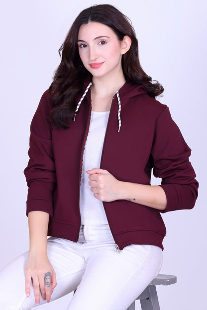 Women’s Winter Hooded Jacket – Bonded Dri-Fit with Fleece Lining