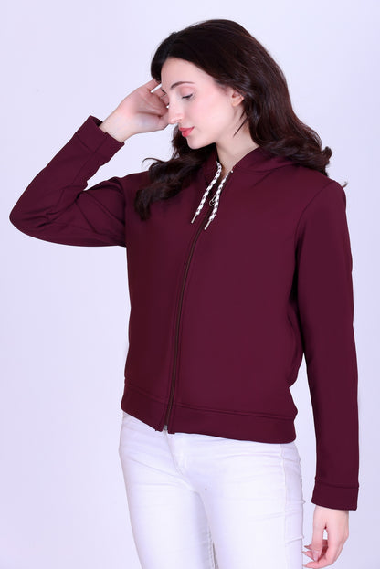 Women’s Winter Hooded Jacket – Bonded Dri-Fit with Fleece Lining