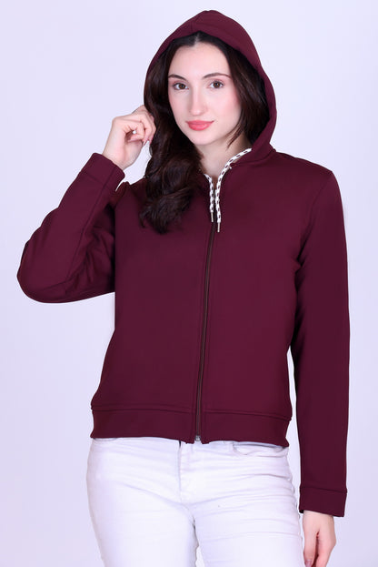 Women’s Winter Hooded Jacket – Bonded Dri-Fit with Fleece Lining
