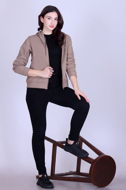 Women’s Winter Hooded Jacket – Bonded Dri-Fit with Fleece Lining