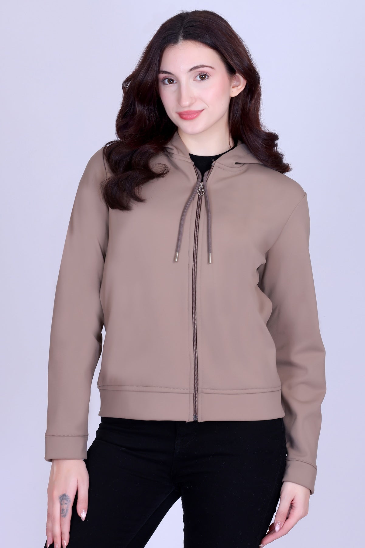 Women’s Winter Hooded Jacket – Bonded Dri-Fit with Fleece Lining