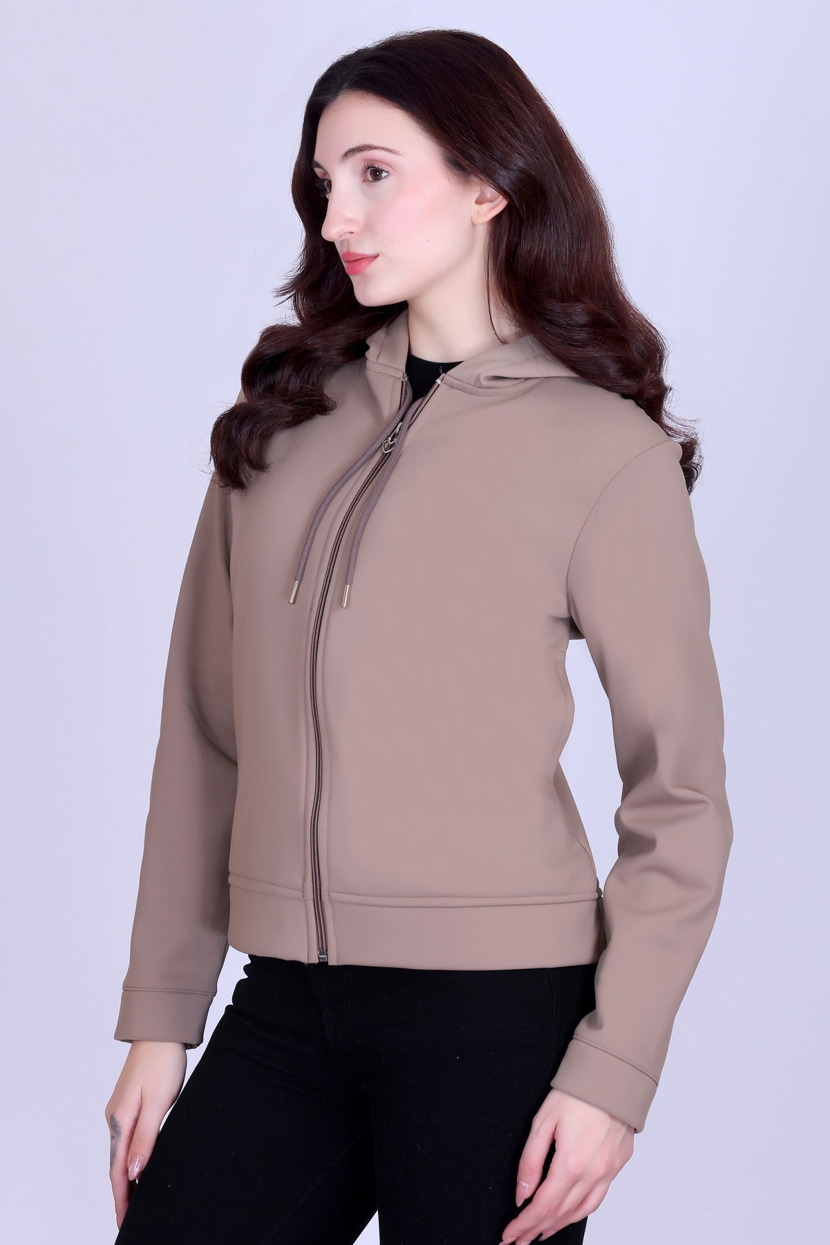 Women’s Winter Hooded Jacket – Bonded Dri-Fit with Fleece Lining