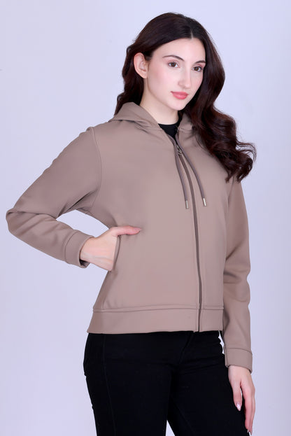 Women’s Winter Hooded Jacket – Bonded Dri-Fit with Fleece Lining