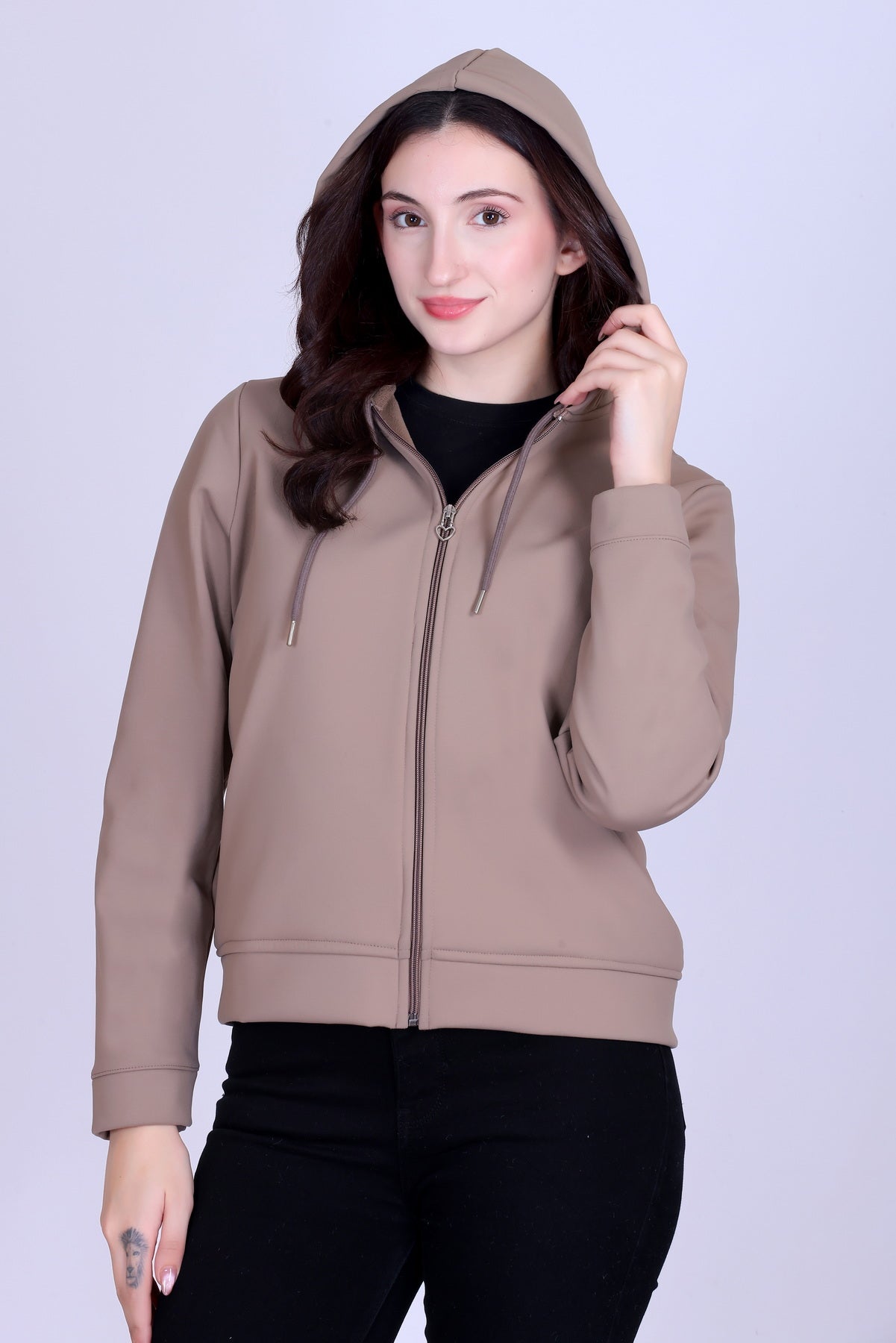 Women’s Winter Hooded Jacket – Bonded Dri-Fit with Fleece Lining