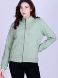 Women’s Winter Fleece Zip-Up Jacket (Stand Collar)