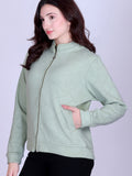 Women’s Winter Fleece Zip-Up Jacket (Stand Collar)