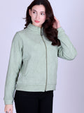 Women’s Winter Fleece Zip-Up Jacket (Stand Collar)