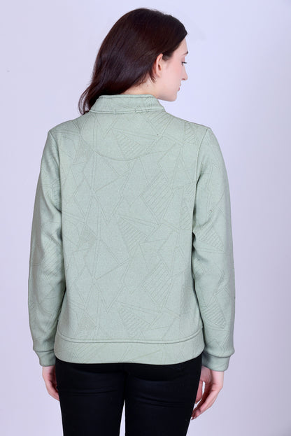 Women’s Winter Fleece Zip-Up Jacket (Stand Collar)