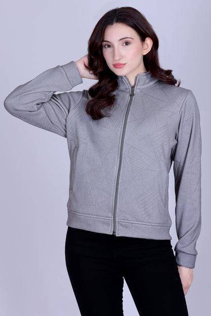 Women’s Winter Fleece Zip-Up Jacket (Stand Collar)