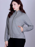 Women’s Winter Fleece Zip-Up Jacket (Stand Collar)