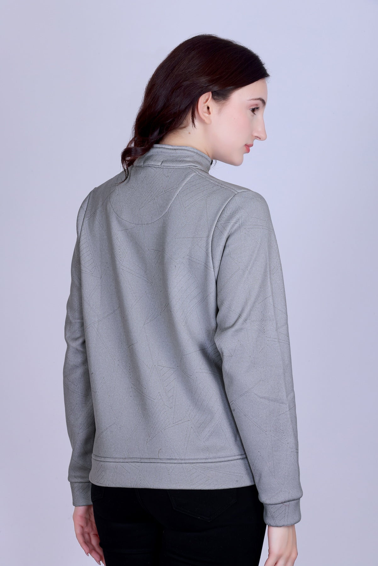 Women’s Winter Fleece Zip-Up Jacket (Stand Collar)