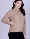 Women’s Winter Fleece Zip-Up Jacket (Stand Collar)
