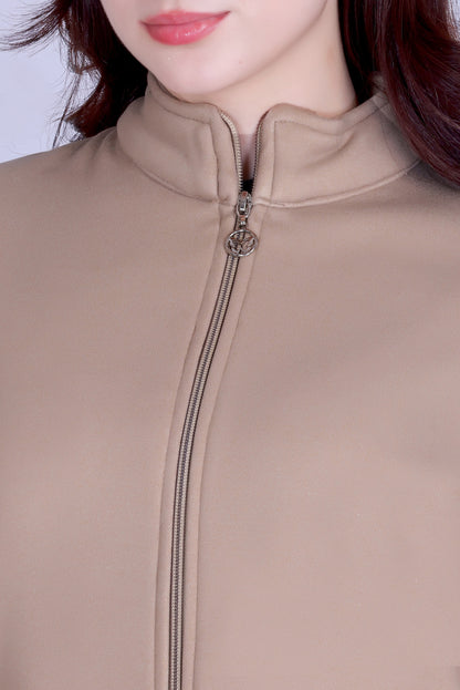 Women’s Winter Fleece Zip-Up Jacket (Stand Collar)