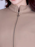 Women’s Winter Fleece Zip-Up Jacket (Stand Collar)