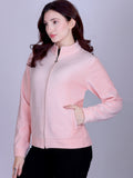 Women’s Winter Fleece Zip-Up Jacket (Stand Collar)