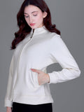 Women’s Winter Fleece Zip-Up Jacket (Stand Collar)