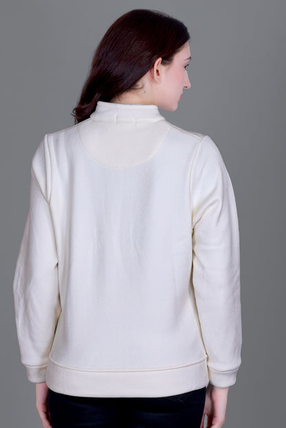 Women’s Winter Fleece Zip-Up Jacket (Stand Collar)