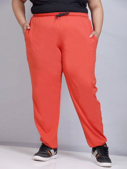 Cotton Track Pants For Women - Tangy Orange