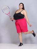 Elastic Waistband Bermuda Shorts for Women