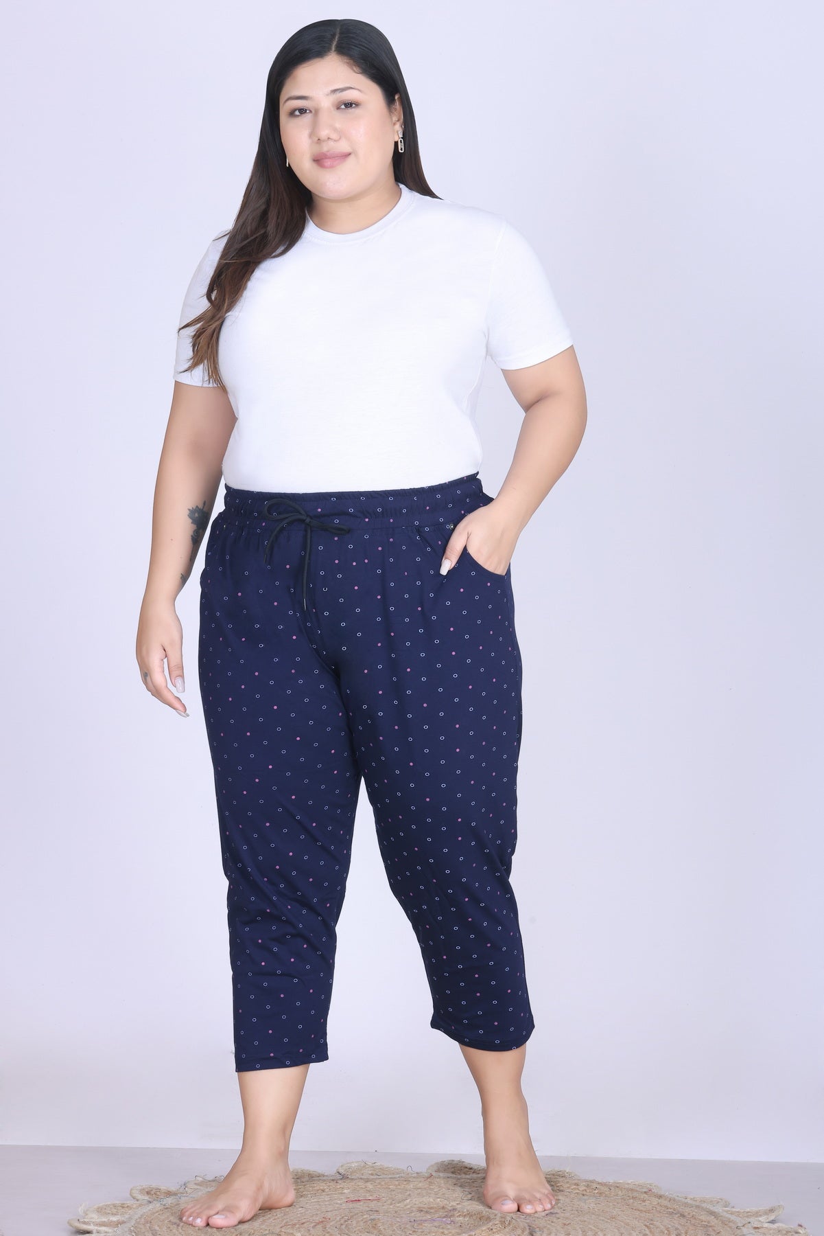 Plus Size Capri For Women - 3/4 Printed Capri (3X-7XL)