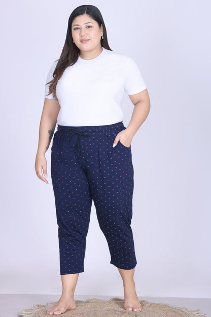 Plus Size Capri For Women - 3/4 Printed Capri (3X-7XL)