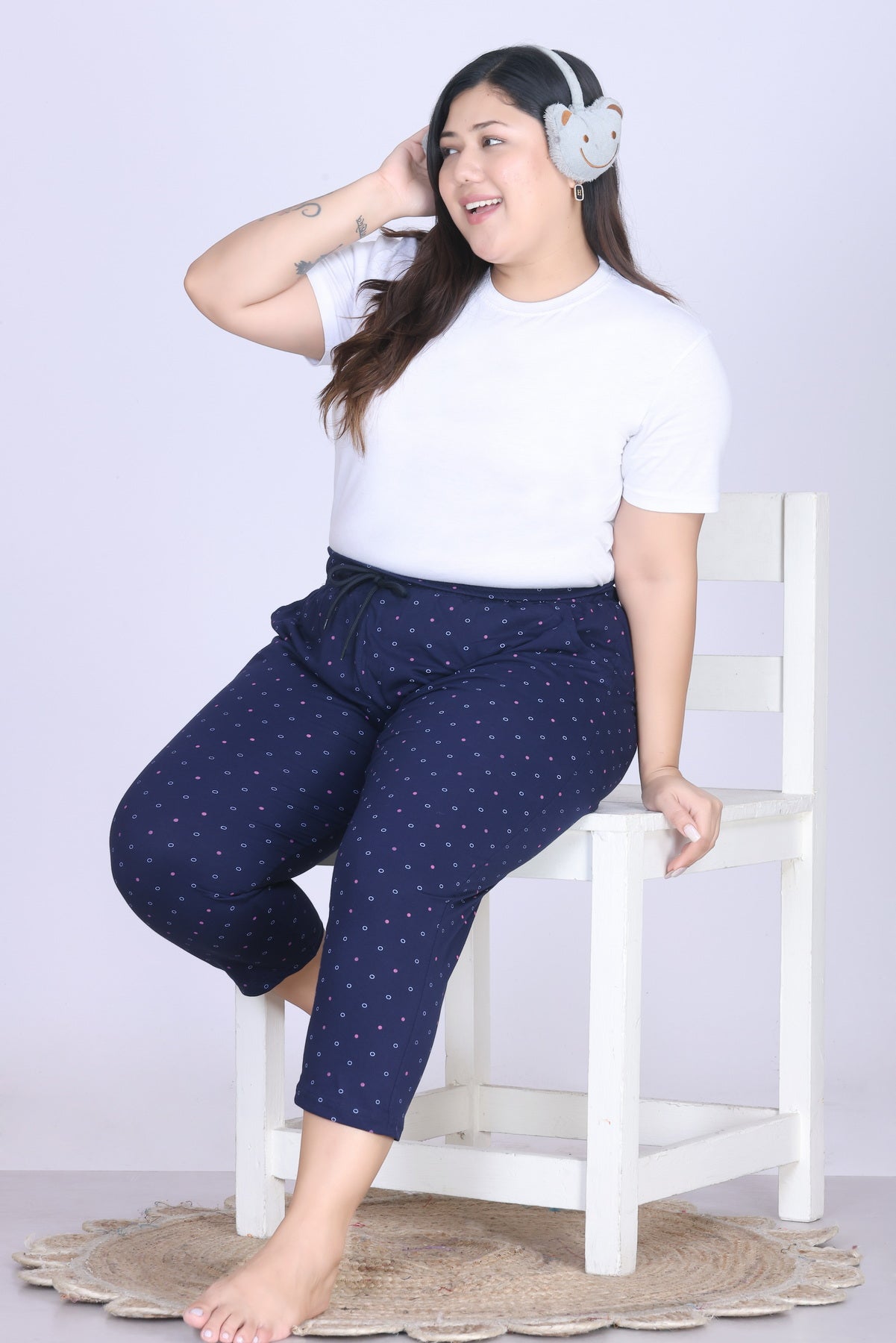 Plus Size Capri For Women - 3/4 Printed Capri (3X-7XL)