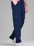 Jinxer Men's Loop Knit Cargo Trackpants-Teal (M TO 5XL Sizes)