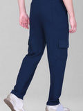 Jinxer Men's Loop Knit Cargo Trackpants-Teal (M TO 5XL Sizes)