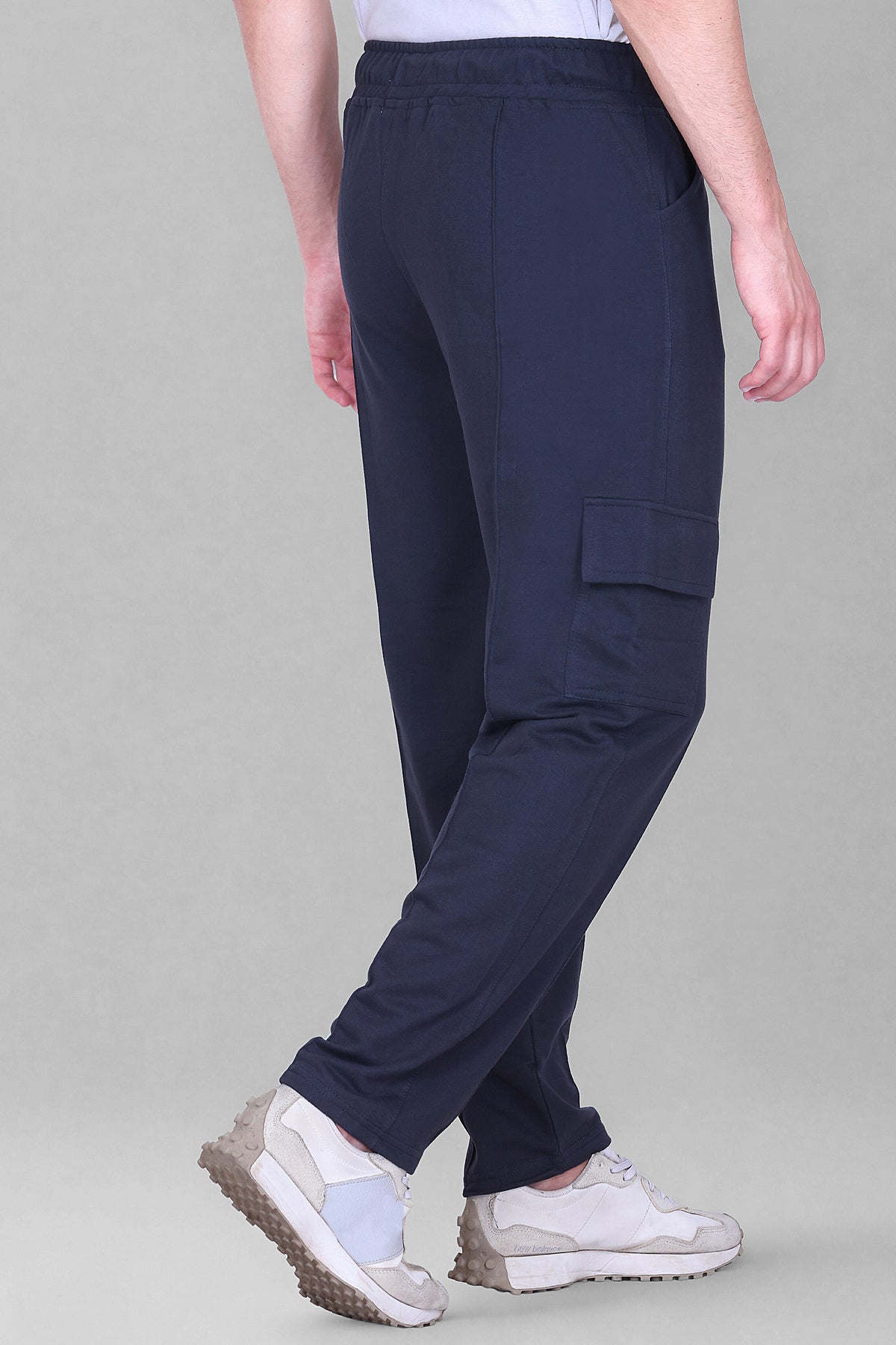 Jinxer Men's Loop Knit Cargo Trackpants-D.Grey (M TO 5XL Sizes)