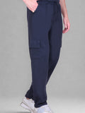 Jinxer Men's Loop Knit Cargo Trackpants-D.Grey (M TO 5XL Sizes)