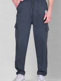 Jinxer Men's Loop Knit Cargo Trackpants-Basil(M TO 5XL Sizes)