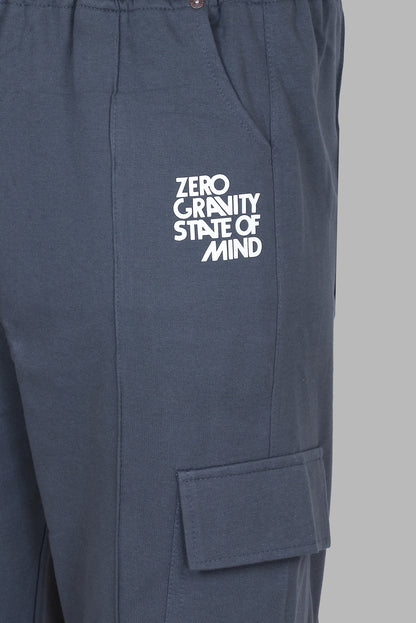 Jinxer Men's Loop Knit Cargo Trackpants-Basil(M TO 5XL Sizes)