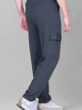 Jinxer Men's Loop Knit Cargo Trackpants-Basil(M TO 5XL Sizes)