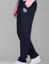 Jinxer Men's Loop Knit Cargo Trackpants-French Navy(M TO 5XL Sizes)