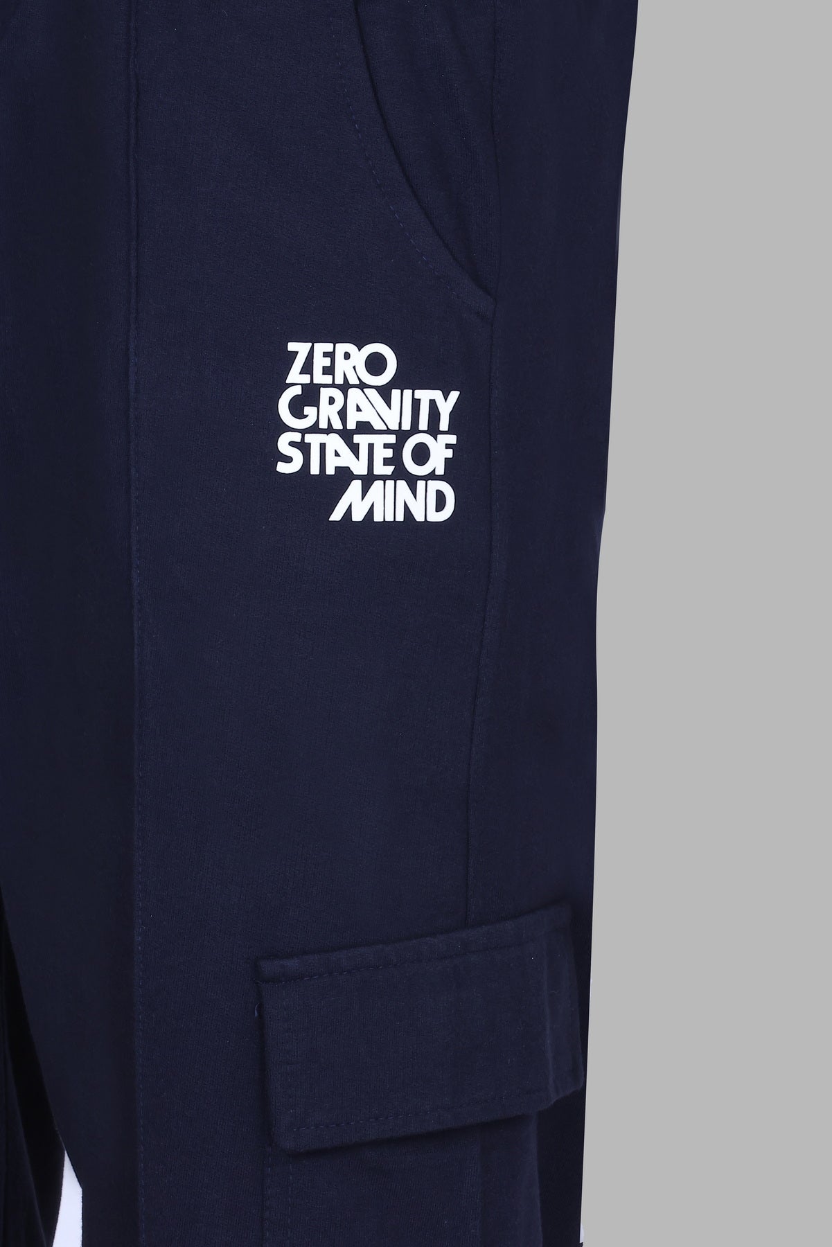 Jinxer Men's Loop Knit Cargo Trackpants-French Navy(M TO 5XL Sizes)