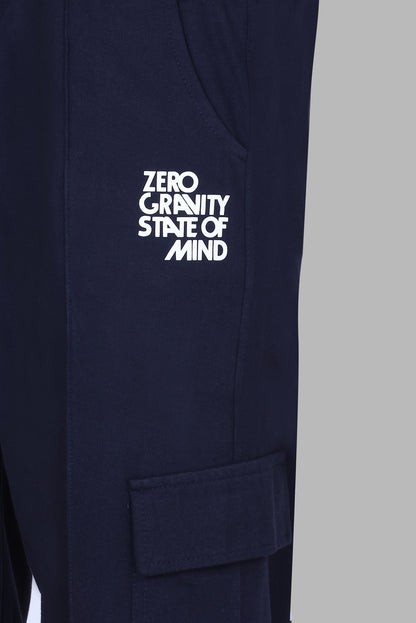 Jinxer Men's Loop Knit Cargo Trackpants-French Navy(M TO 5XL Sizes)