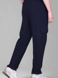 Jinxer Men's Loop Knit Cargo Trackpants-French Navy(M TO 5XL Sizes)