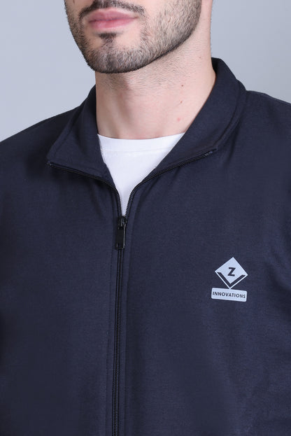 Jinxer Men Winter Wear Warm Fleece Tracksuits - Hale Navy