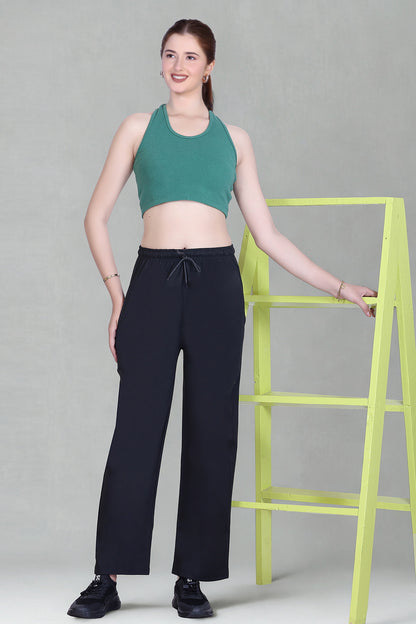 Relaxed Fit Straight Leg Lounge Pants with Pockets  (Sizes: M to XXL)