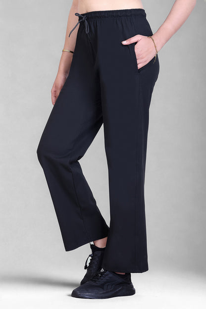 Relaxed Fit Straight Leg Lounge Pants with Pockets  (Sizes: M to XXL)