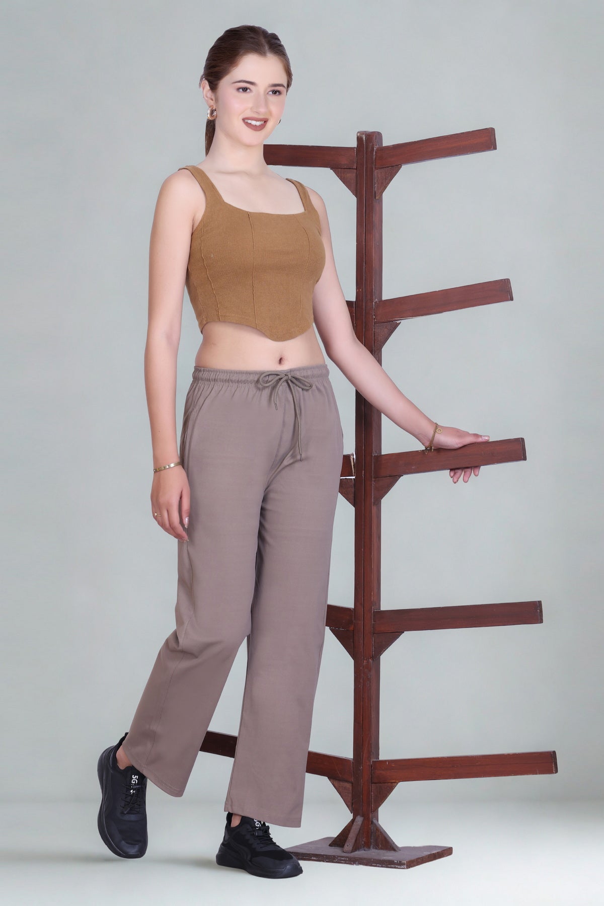 Relaxed Fit Straight Leg Lounge Pants with Pockets  (Sizes: M to XXL)